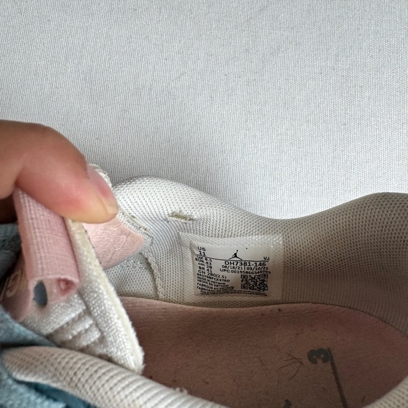 Jordan Air 200E Summit White Worn Blue Atmosphere Sneakers Size 11 Retro Style - Picture 6 of 9